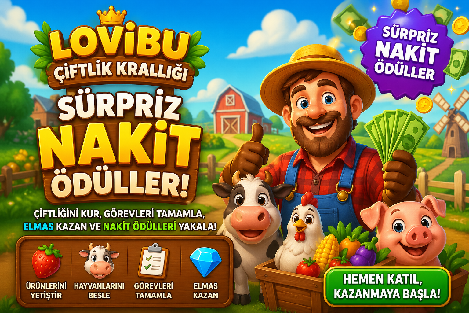 Gerçek Para Kazandıran Çiftlik Oyunu
